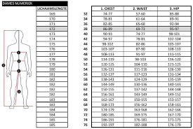 maattabel broeken heren