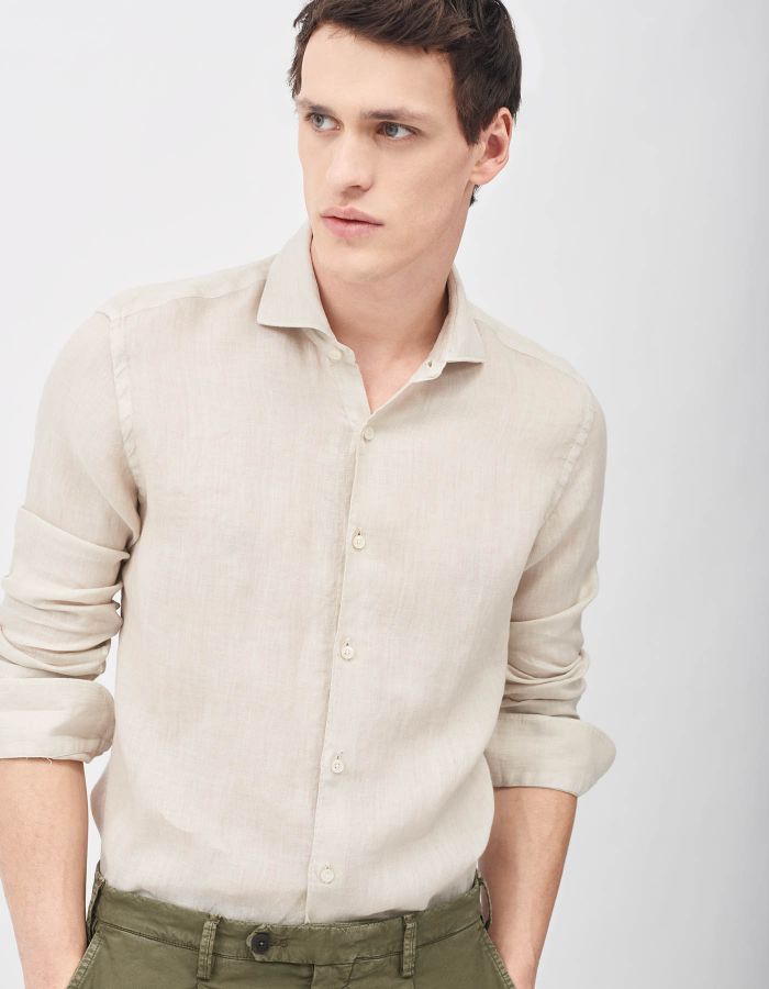 Tijdloze Stijl: Beige Blouse voor Heren