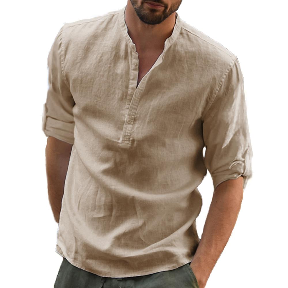 Stijlvolle Katoenen Blouse voor Heren: Comfort en Elegantie in één